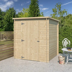 Chalet moderne Svendborg 3,23m² en bois massif 19mm avec porte simple - Gardenas Ma boutique