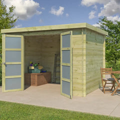 Chalet moderne Umea 8,5m² en bois traité 19mm avec porte double vitrée - Gardenas Ma boutique