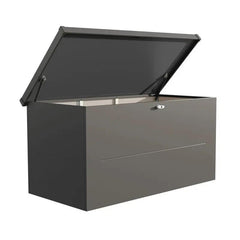 Coffre de jardin en acier galvanisé gris anthracite Nevio 160 - Telluria ESPACE EMERAUDE