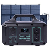 Pack station d'énergie portative Izywatt 1200 + panneau solaire pliant monocristallin 160W Izywatt - ORIUM Ma boutique