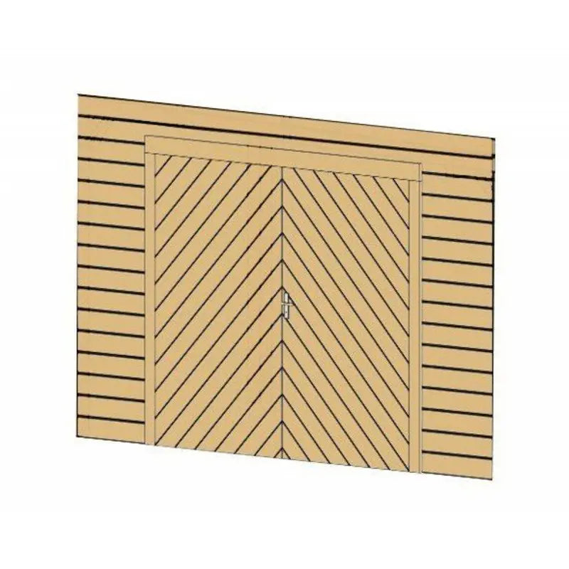 Paroi frontale avec double porte de garage 480x245cm pour carport modulable 6x5m - SOLID Ma boutique