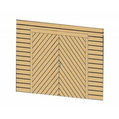 Paroi frontale avec double porte de garage 480x245cm pour carport modulable 6x5m - SOLID Ma boutique