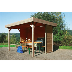 Pavillon de jardin Regensburg 6m² en bois traité autoclave avec panneaux pré-montés - SOLID Ma boutique