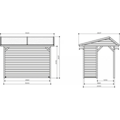 Pavillon de jardin Ronsburg 6m² en bois traité autoclave avec panneaux pré-montés - SOLID Ma boutique