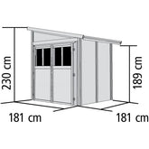 Remise adossée Juist 2 en bois certifié 3,28m² - Karibu Ma boutique