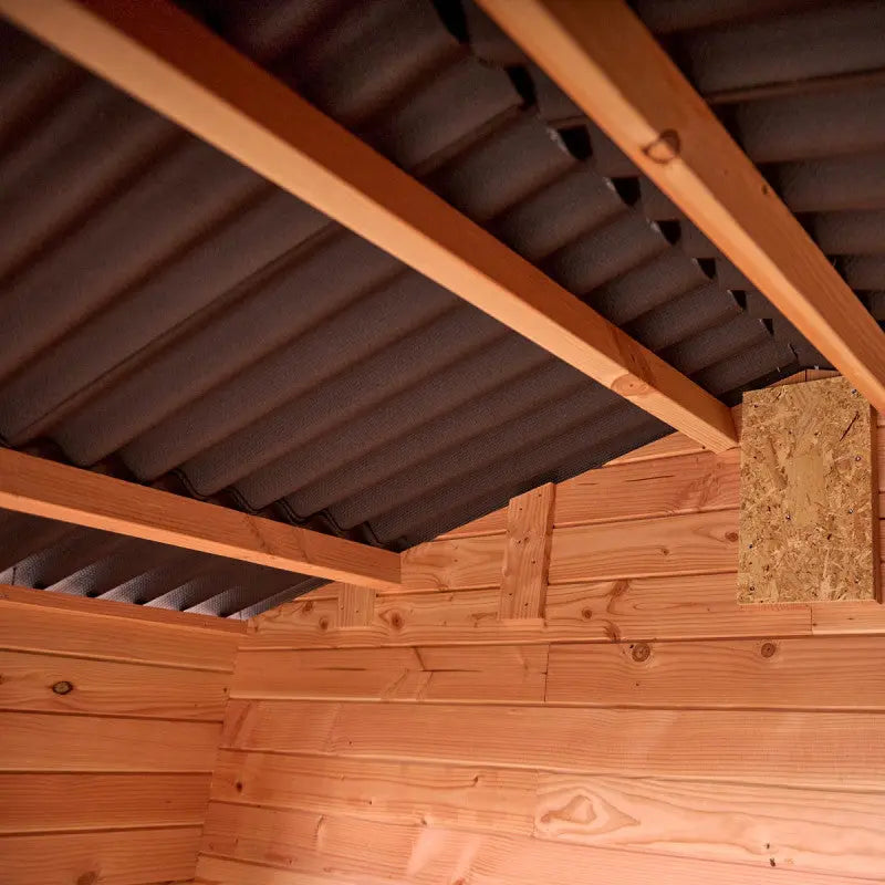 Abri de jardin en Douglas DALIA 5,24m² madriers 20mm + couverture Onduline - HABRITA Ma boutique