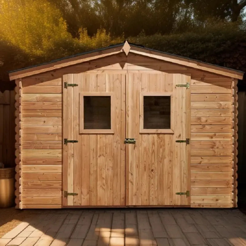 Abri de jardin en Douglas DALIA 5,24m² madriers 20mm + couverture Onduline - HABRITA Ma boutique