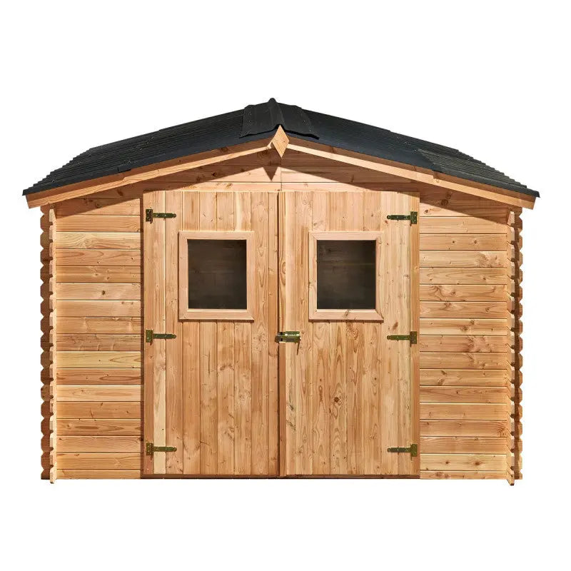 Abri de jardin en Douglas DALIA 5,24m² madriers 20mm + couverture Onduline - HABRITA Ma boutique