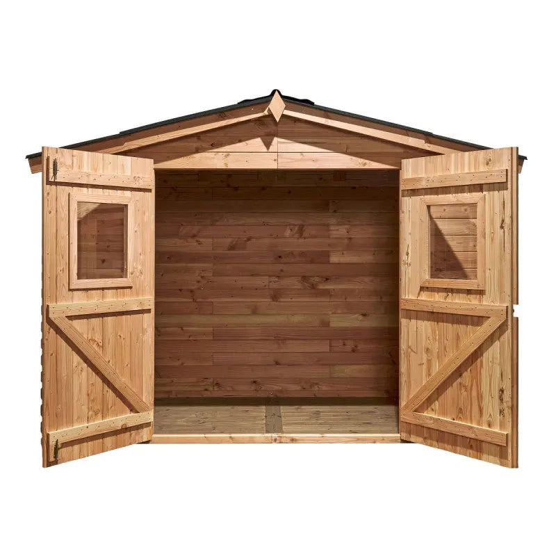 Abri de jardin en Douglas DALIA 5,24m² madriers 20mm + couverture Onduline - HABRITA Ma boutique