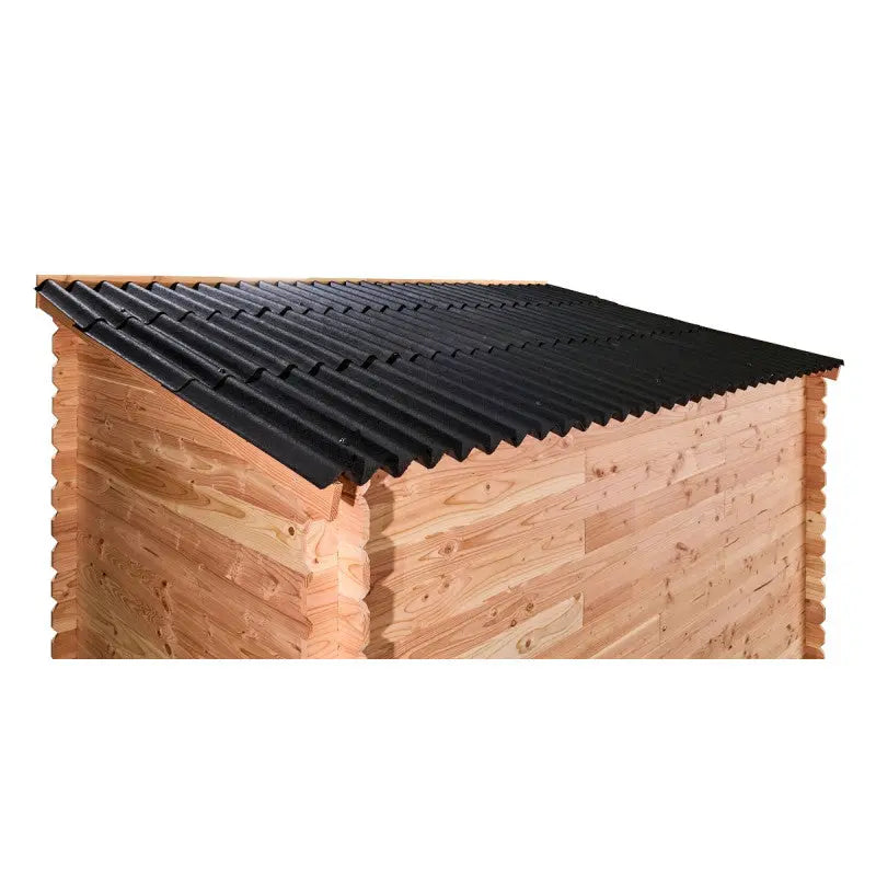 Abri toit monopente en douglas DALMAT 5,2m² madriers 20mm + couverture Onduline - HABRITA Ma boutique