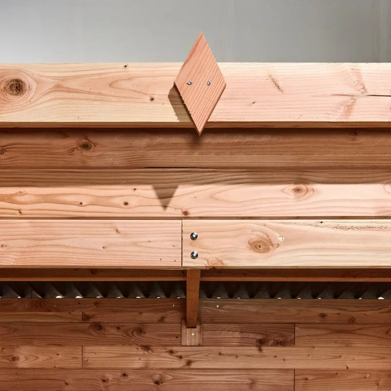 Abri toit monopente en douglas DALMAT 5,2m² madriers 20mm + couverture Onduline - HABRITA Ma boutique