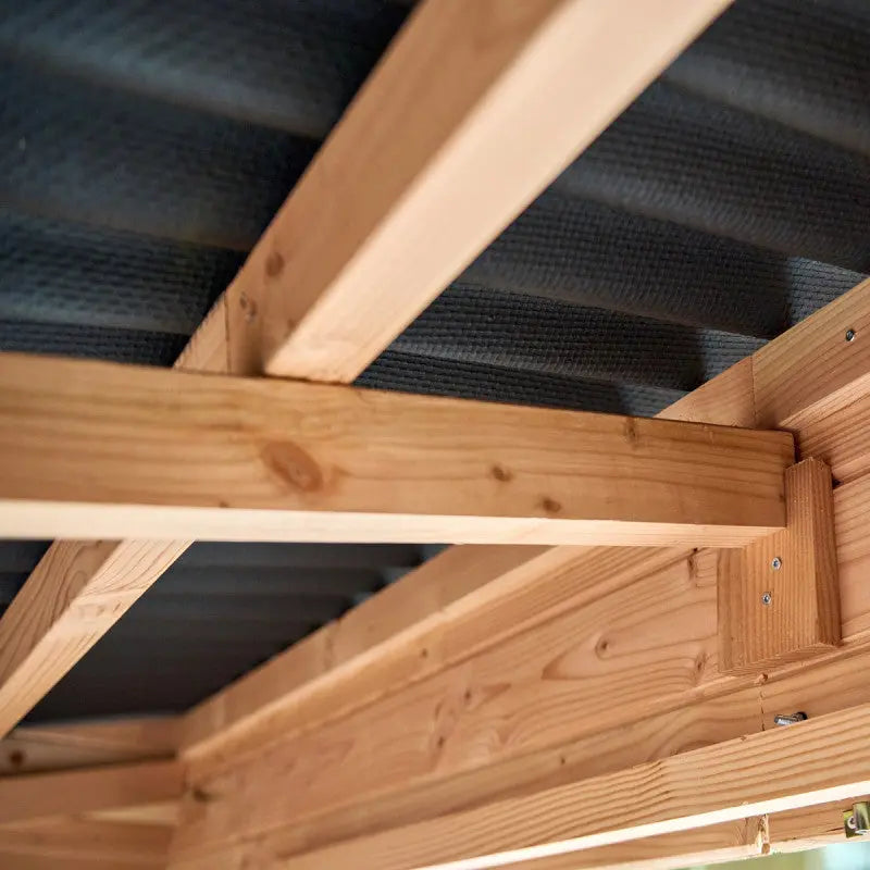 Abri toit monopente en douglas DALMAT 5,2m² madriers 20mm + couverture Onduline - HABRITA Ma boutique