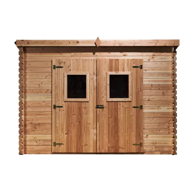 Abri toit monopente en douglas DALMAT 5,2m² madriers 20mm + couverture Onduline - HABRITA Ma boutique