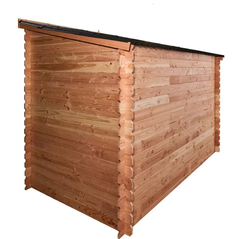 Abri toit monopente en douglas DALMAT 5,2m² madriers 20mm + couverture Onduline - HABRITA Ma boutique