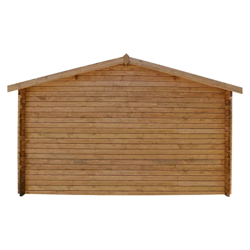 Abri en bois massif 12m² PLUS 28mm traité teinté marron Gardy Shelter Ma boutique