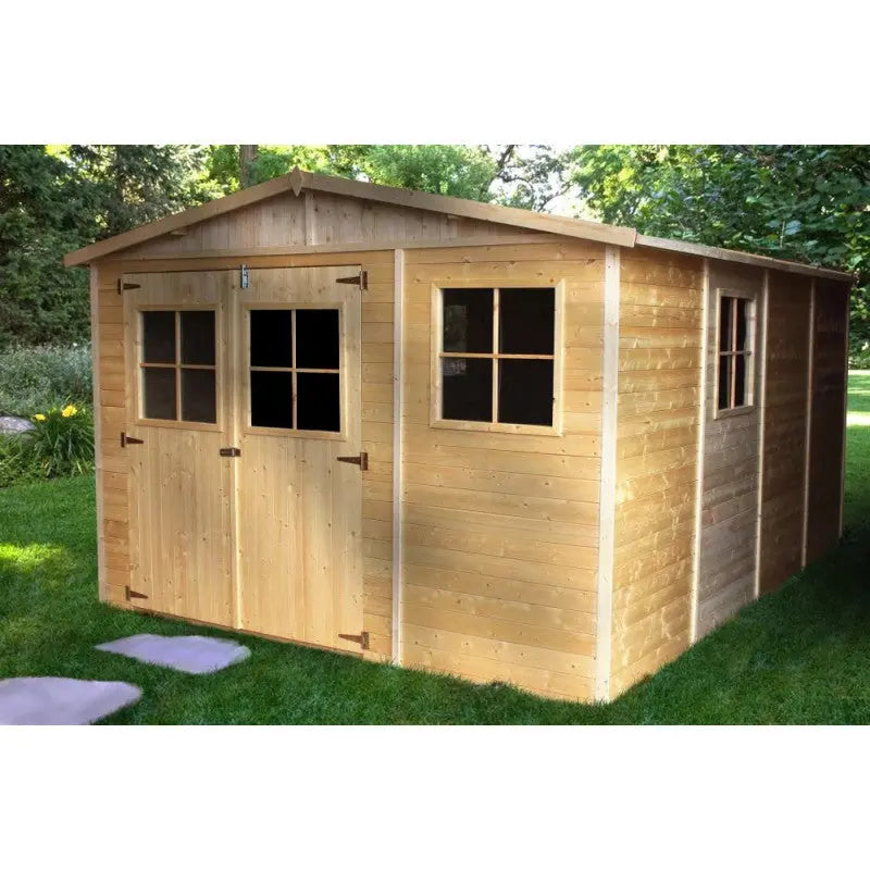 Abri de jardin en panneaux 17mm - 303x395cm - avec plancher - Timbela Ma boutique