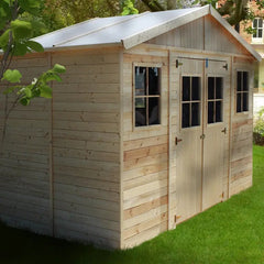 Abri de jardin en panneaux 17mm - 401x199cm - sans plancher - Timbela Ma boutique