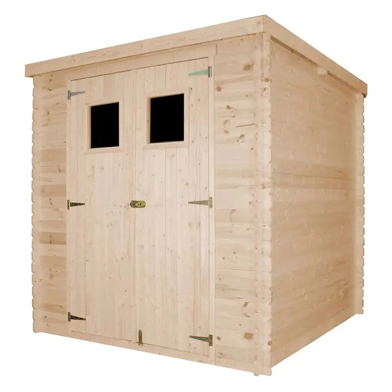 Abri de jardin en madriers 19mm - 200x200cm - avec plancher - Timbela Ma boutique