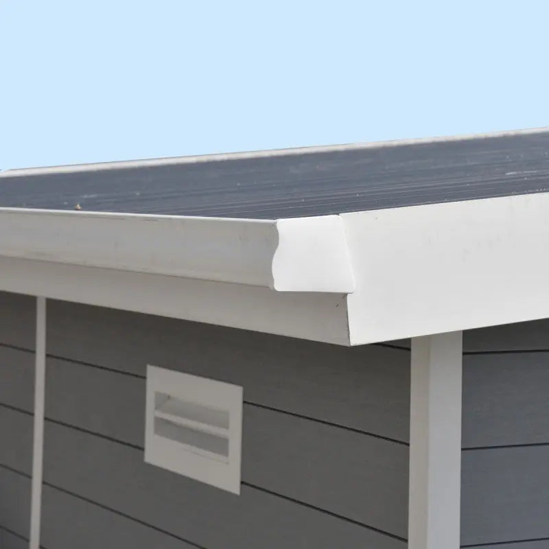 Abri de jardin en bois composite 28mm gris clair 12m² PREMIUM toit plat - Woodlife Garden Ma boutique