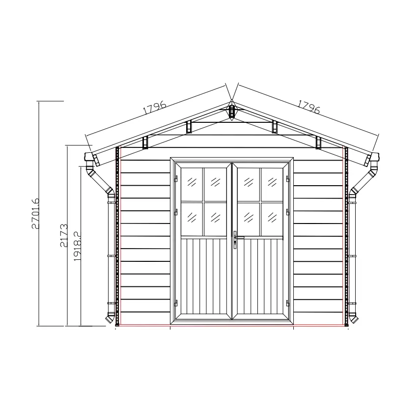 Abri de jardin en bois composite 28mm gris clair 7,78m² PREMIUM - Woodlife Garden Ma boutique