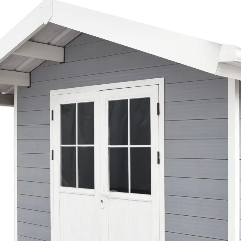 Abri de jardin en bois composite 28mm gris clair 7,78m² PREMIUM - Woodlife Garden Ma boutique