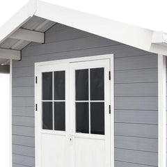 Abri de jardin en bois composite 28mm gris clair 7,78m² PREMIUM - Woodlife Garden Ma boutique
