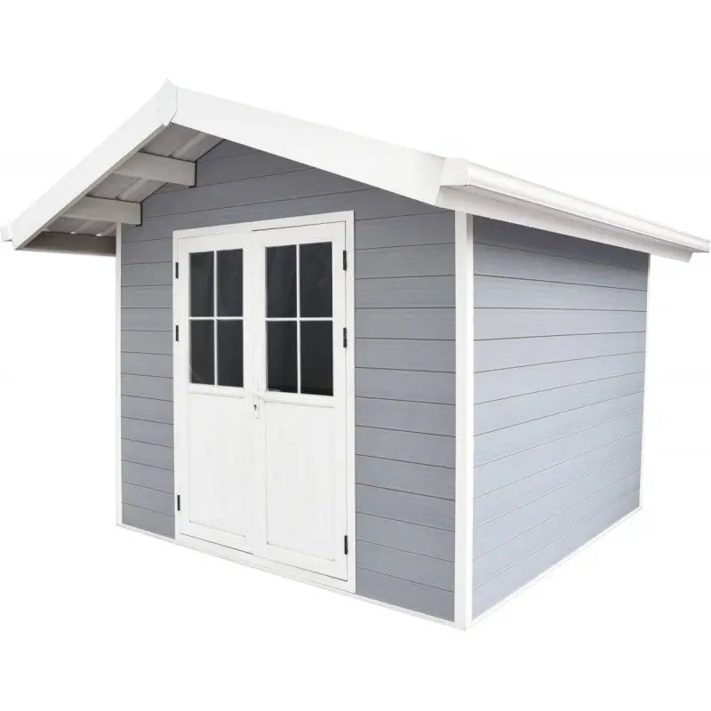 Abri de jardin en bois composite 28mm gris clair 7,78m² PREMIUM - Woodlife Garden Ma boutique