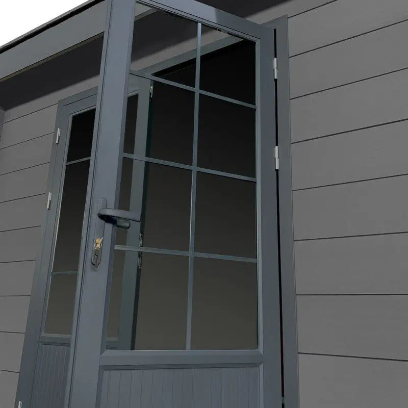 Abri de jardin en bois composite gris foncé 9m² + 9m² terrasse - Woodlife Garden Ma boutique