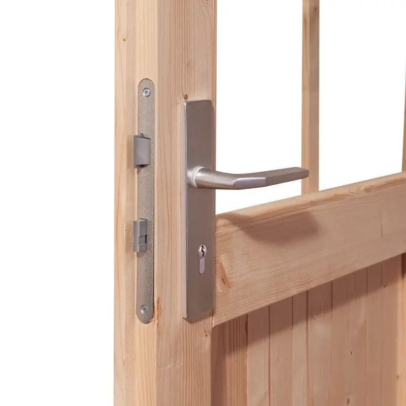 Abri de jardin en bois massif gris terre 5,95m² Theres 3 – Karibu Ma boutique