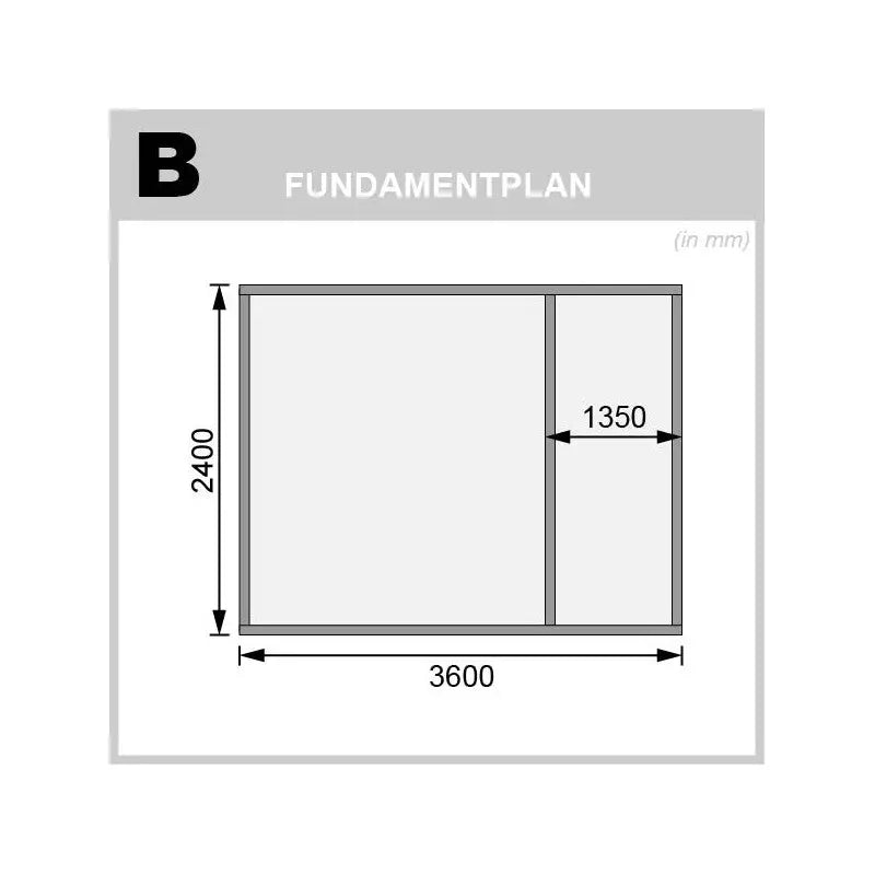 Abri de jardin en bois massif gris terre 8,88m² avec cloison intérieure Tintrup – Karibu Ma boutique