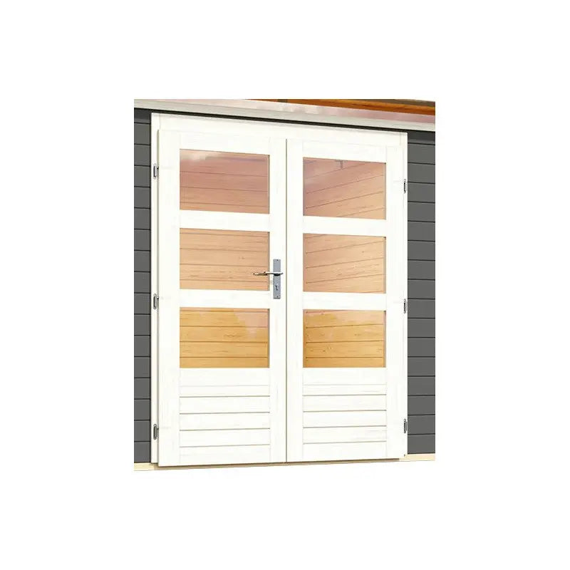 Abri de jardin en bois massif gris terre 8,88m² Kastorf 7 – Karibu Ma boutique