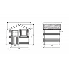 Abri de jardin en bois traité autoclave 28mm Laval porte simple 4,71m² SOLID Ma boutique