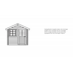 Abri de jardin en bois traité autoclave 28mm Laval porte simple 4,71m² SOLID Ma boutique