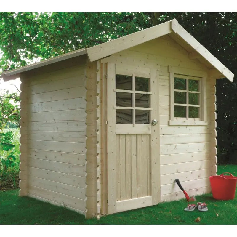 Abri de jardin en bois traité autoclave 28mm Laval porte simple 4,71m² SOLID Ma boutique