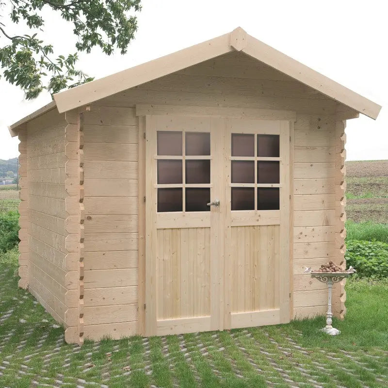 Abri de jardin en bois traité autoclave 28mm Nimes porte double 5,66m² SOLID Ma boutique