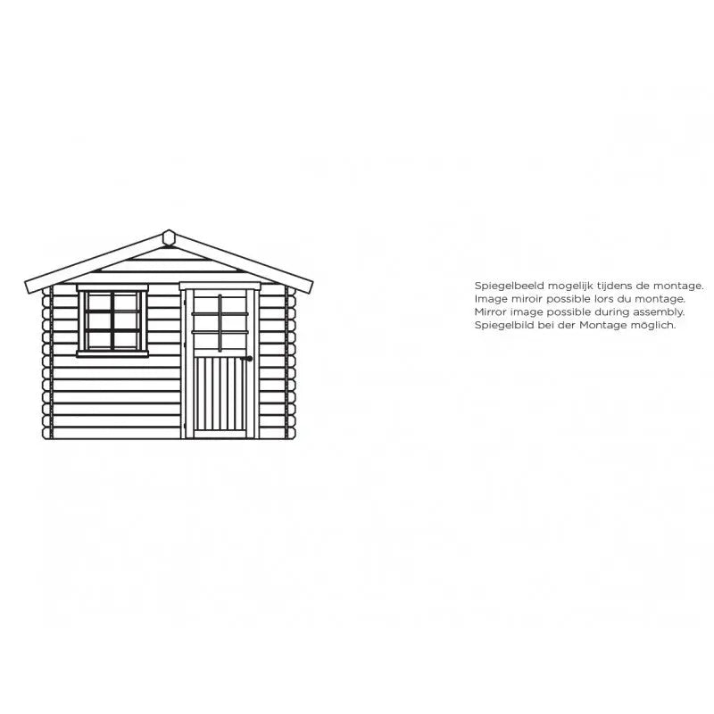 Abri de jardin en bois traité autoclave 28mm Saran porte simple 5,9m² SOLID Ma boutique