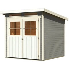 Abri de jardin en bois vitrifié gris 19mm 4.62m² Glücksburg 3 - Karibu Ma boutique