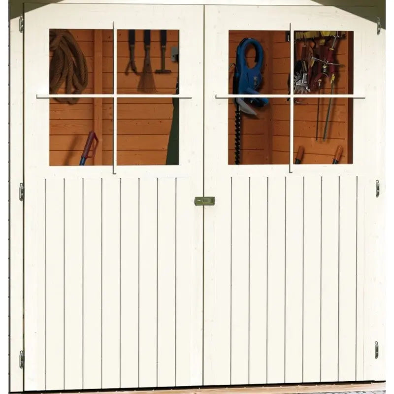 Abri de jardin en bois vitrifié gris 19mm 4.62m² Glücksburg 3 - Karibu Ma boutique