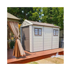 Abri de jardin en HDPE SunLife beige 7,17m² + plancher - Jôbu Ma boutique