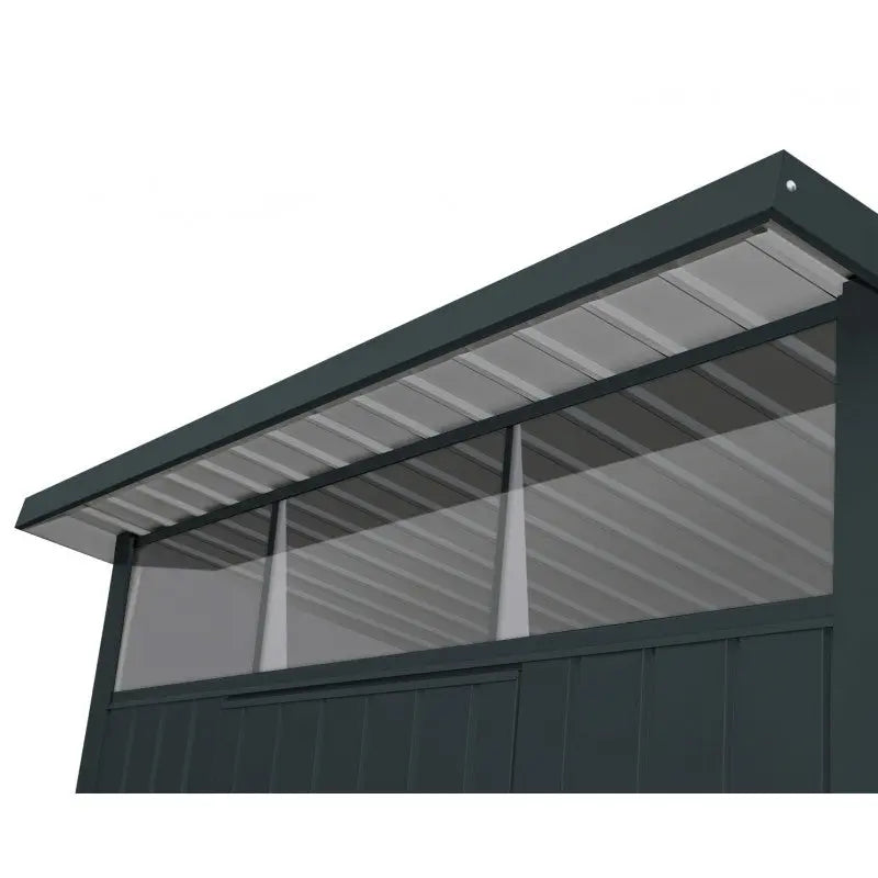 Abri de jardin en métal anthracite 3,92m² + kit d'ancrage + kit de fondation  DURAMAX Ma boutique