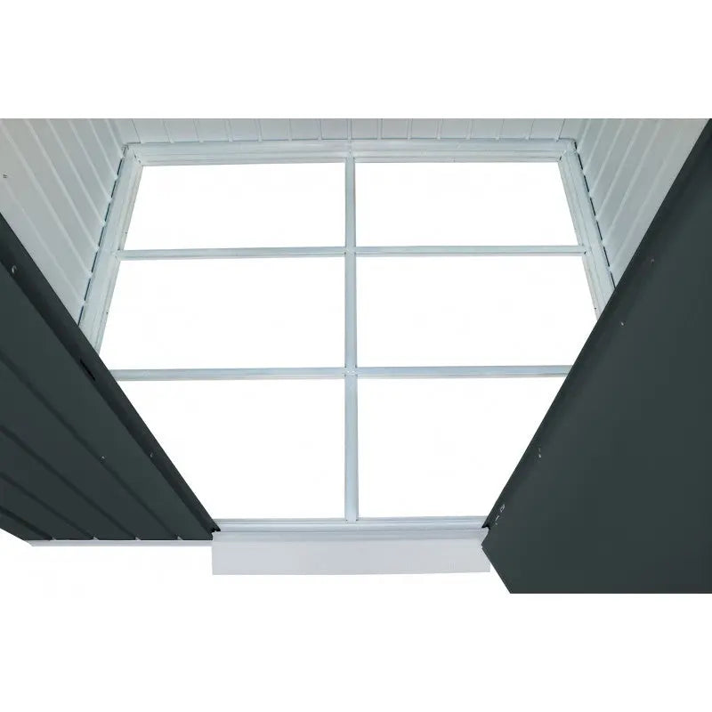 Abri de jardin en métal anthracite 3,92m² + kit d'ancrage + kit de fondation  DURAMAX Ma boutique