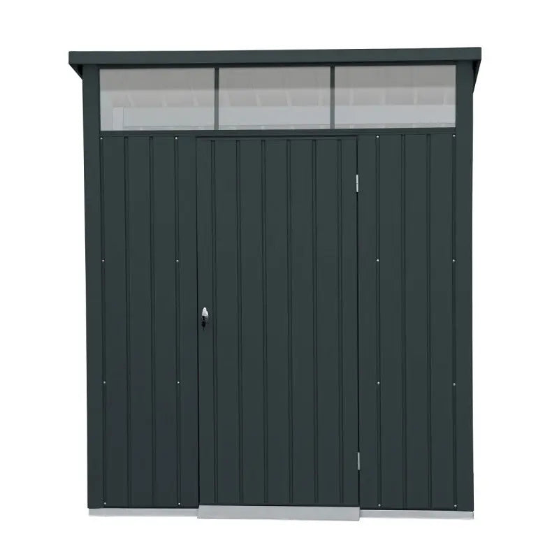 Abri de jardin en métal anthracite 3,92m² + kit d'ancrage + kit de fondation  DURAMAX Ma boutique