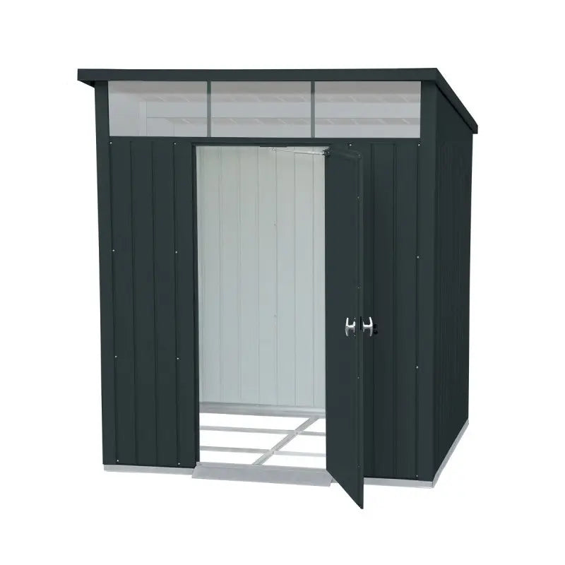 Abri de jardin en métal anthracite 3,92m² + kit d'ancrage + kit de fondation  DURAMAX Ma boutique