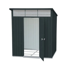 Abri de jardin en métal anthracite 3,92m² + kit d'ancrage + kit de fondation  DURAMAX Ma boutique