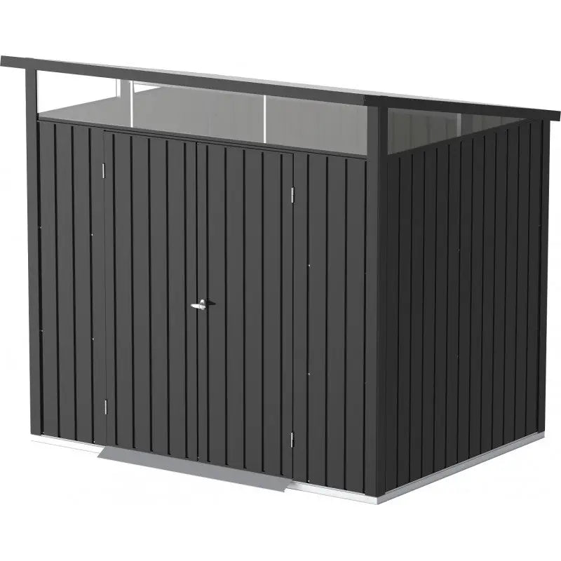 Abri de jardin en métal anthracite 5,22m² + kit d'ancrage + kit de fondation DURAMAX Ma boutique
