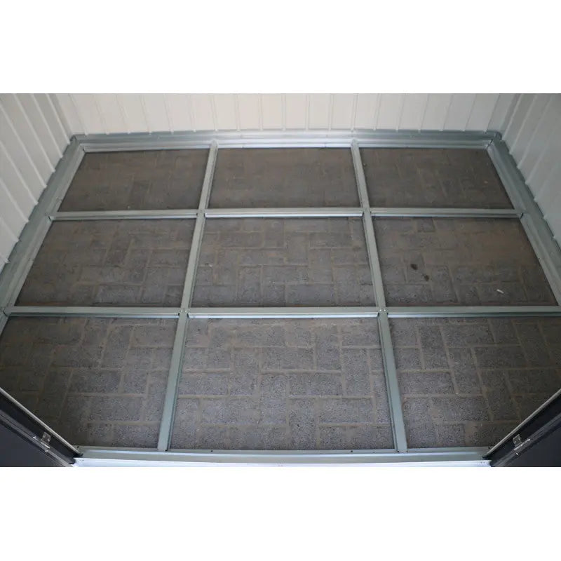 Abri de jardin en métal anthracite 5,22m² + kit d'ancrage + kit de fondation DURAMAX Ma boutique