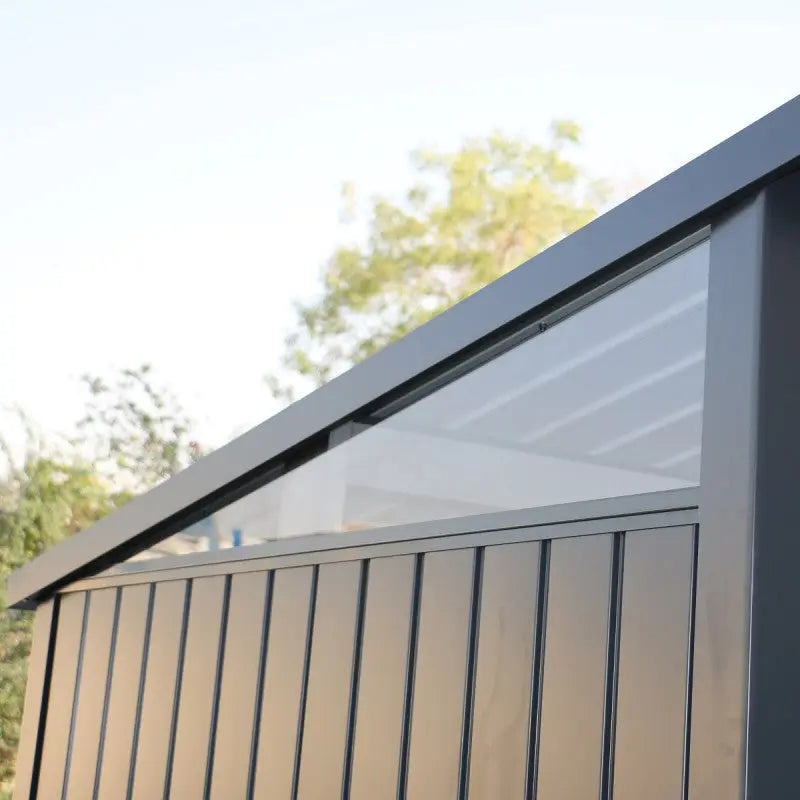 Abri de jardin en métal anthracite 5,22m² + kit d'ancrage + kit de fondation DURAMAX Ma boutique