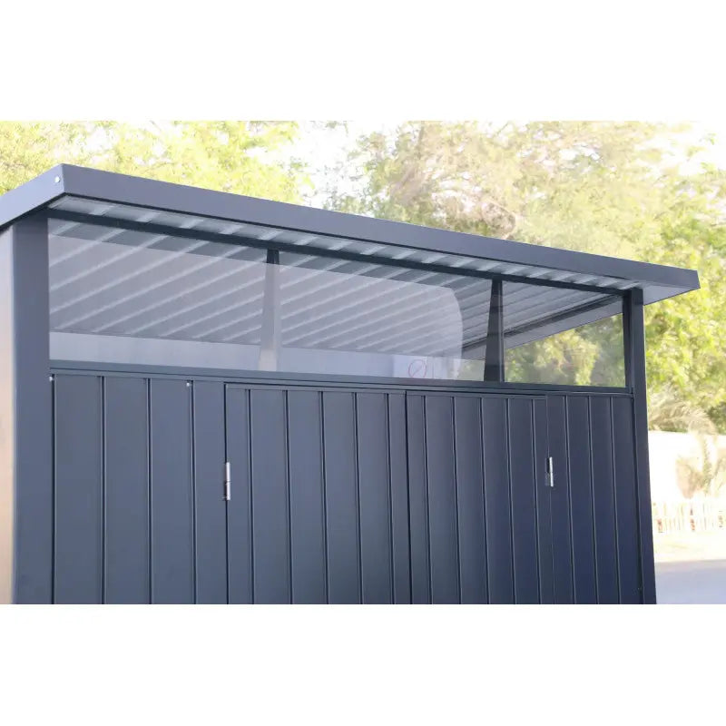 Abri de jardin en métal anthracite 5,22m² + kit d'ancrage + kit de fondation DURAMAX Ma boutique
