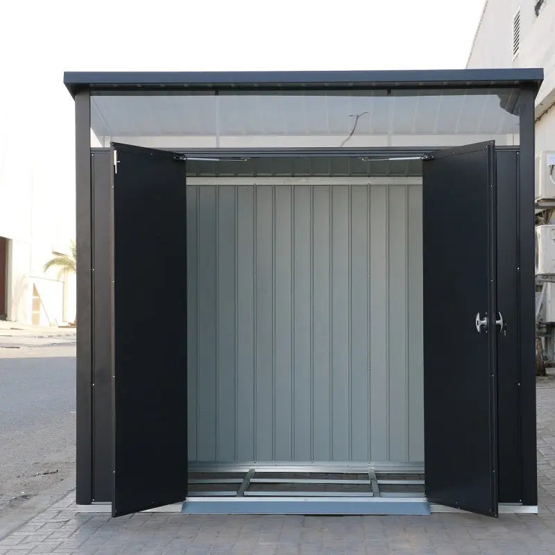 Abri de jardin en métal anthracite 5,22m² + kit d'ancrage + kit de fondation DURAMAX Ma boutique