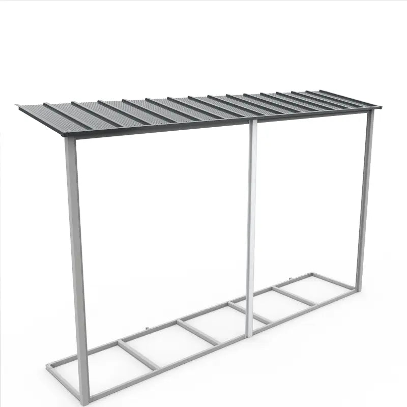 Abri de jardin en métal anthracite 9,75m² avec appentis + kit fondation ALPINE - DURAMAX Ma boutique